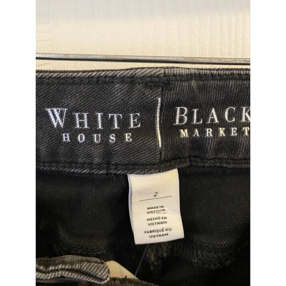 whitehouse black market denim with embroidery size 2 Skinny Ankle - Picture 3 of 5